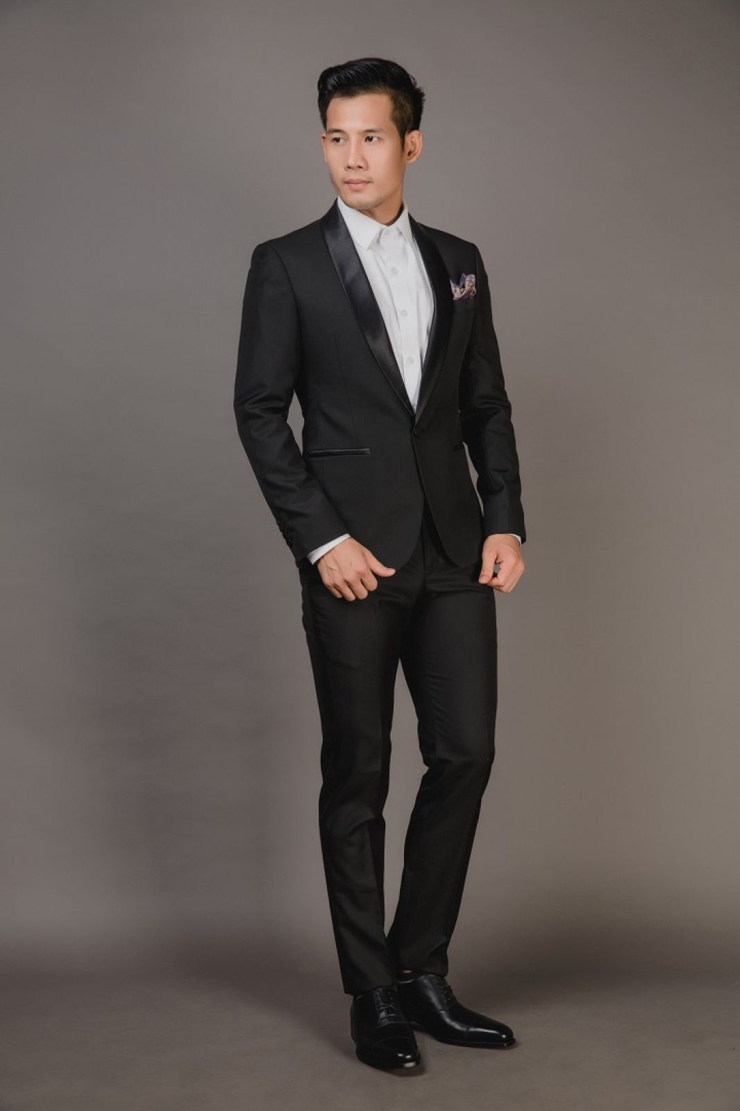 Black Tuxedo With Satin Lapel 